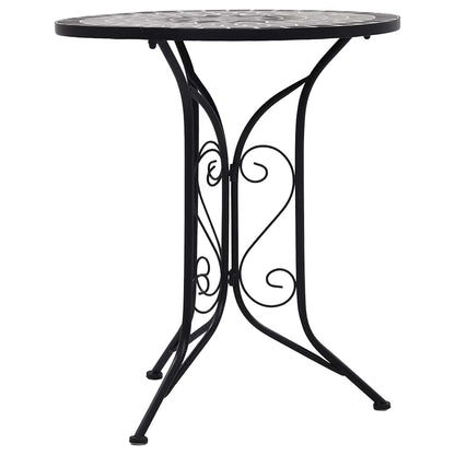 vidaXL Mosaic Bistro Table Grey 61cm Ceramic - 60 cm