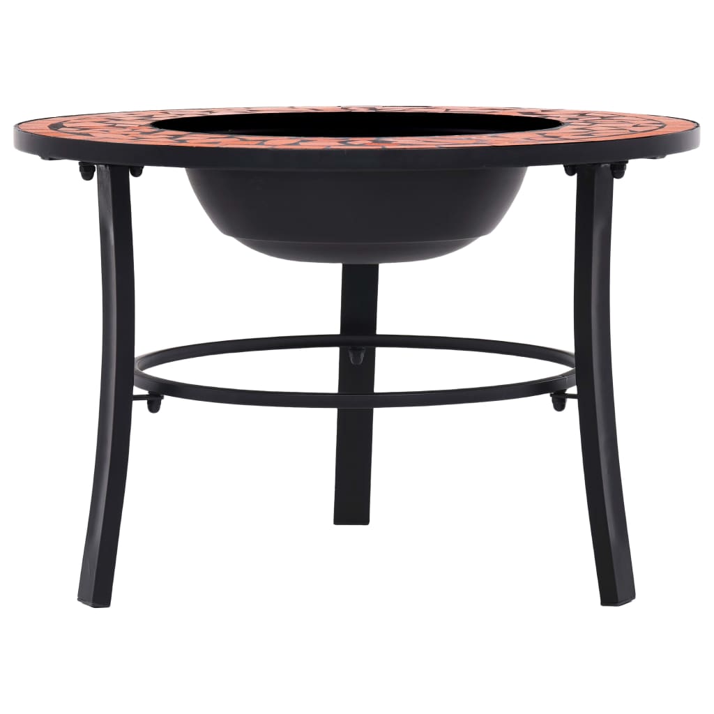 vidaXl Mosaic Fire Pit Terracotta 68cm Ceramic - Brown
