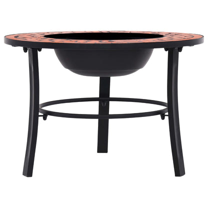 vidaXl Mosaic Fire Pit Terracotta 68cm Ceramic - Brown