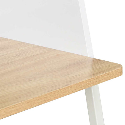 20265 vidaXL Desk White and Oak 90x60x88 cm