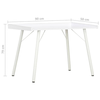 20269 vidaXL Desk White 90x50x79 cm