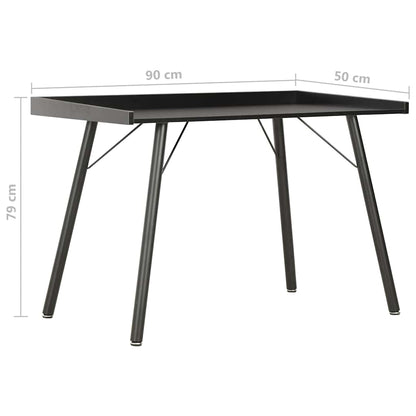 20270 vidaXL Desk Black 90x50x79 cm
