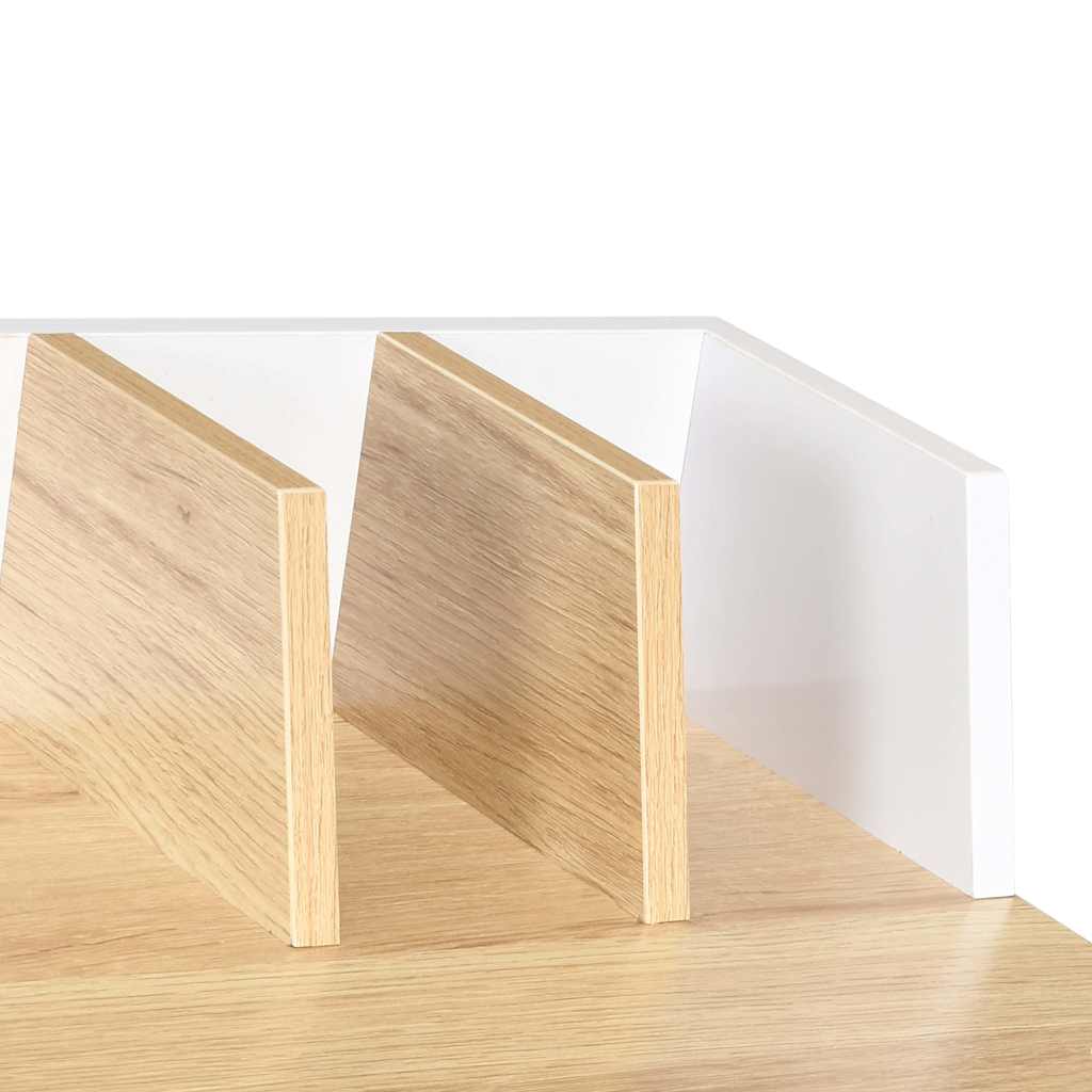 20273 vidaXL Desk White and Natural 80x50x84 cm