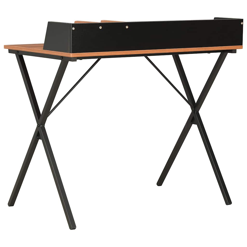 vidaXL Desk Black and Brown 80x50x84 cm