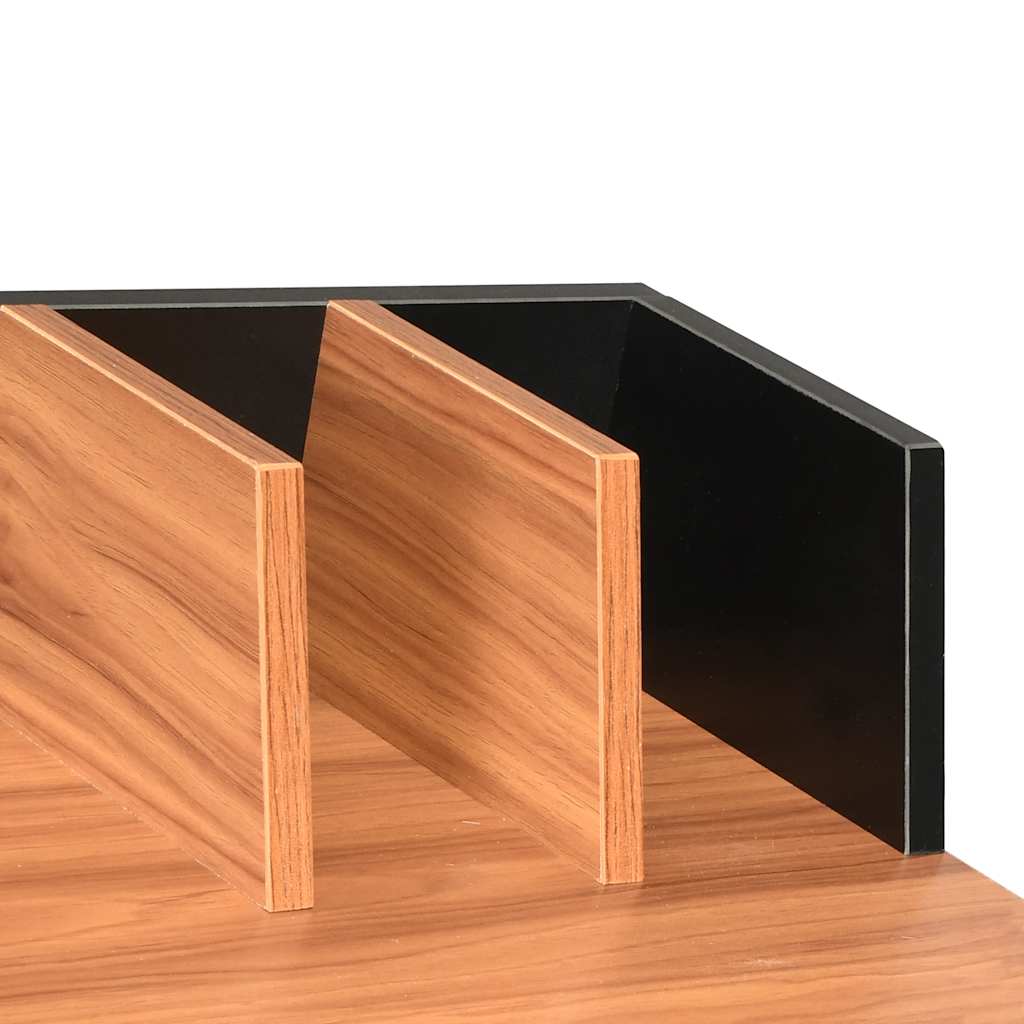 vidaXL Desk Black and Brown 80x50x84 cm
