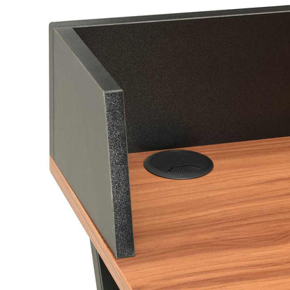 vidaXL Desk Black and Brown 80x50x84 cm