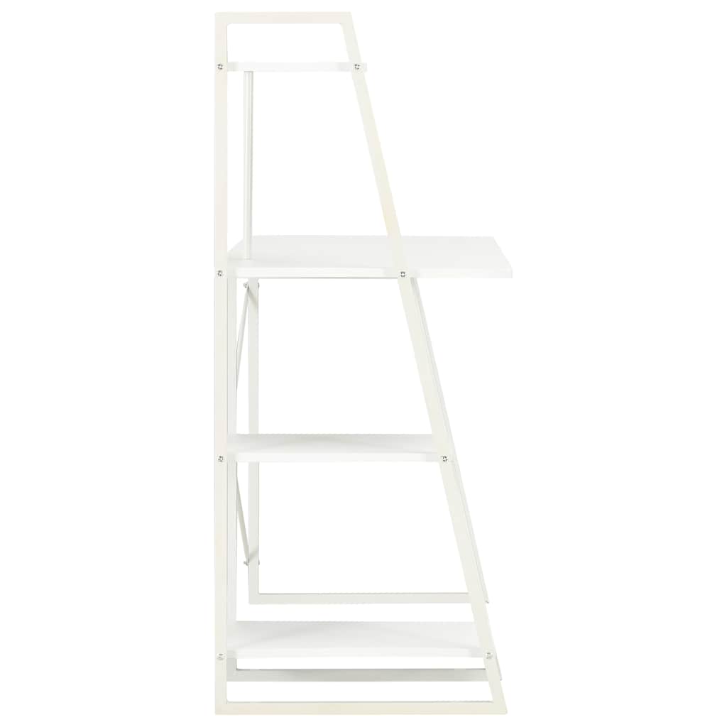 20282 vidaXL Desk with Shelving Unit White 102x50x117 cm