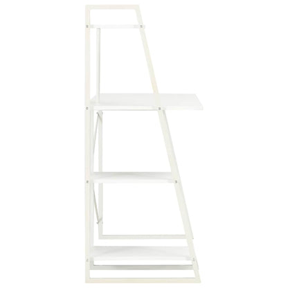 20282 vidaXL Desk with Shelving Unit White 102x50x117 cm
