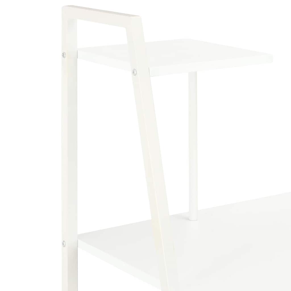 20282 vidaXL Desk with Shelving Unit White 102x50x117 cm