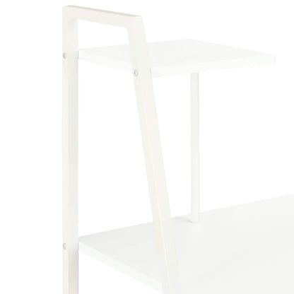 20282 vidaXL Desk with Shelving Unit White 102x50x117 cm