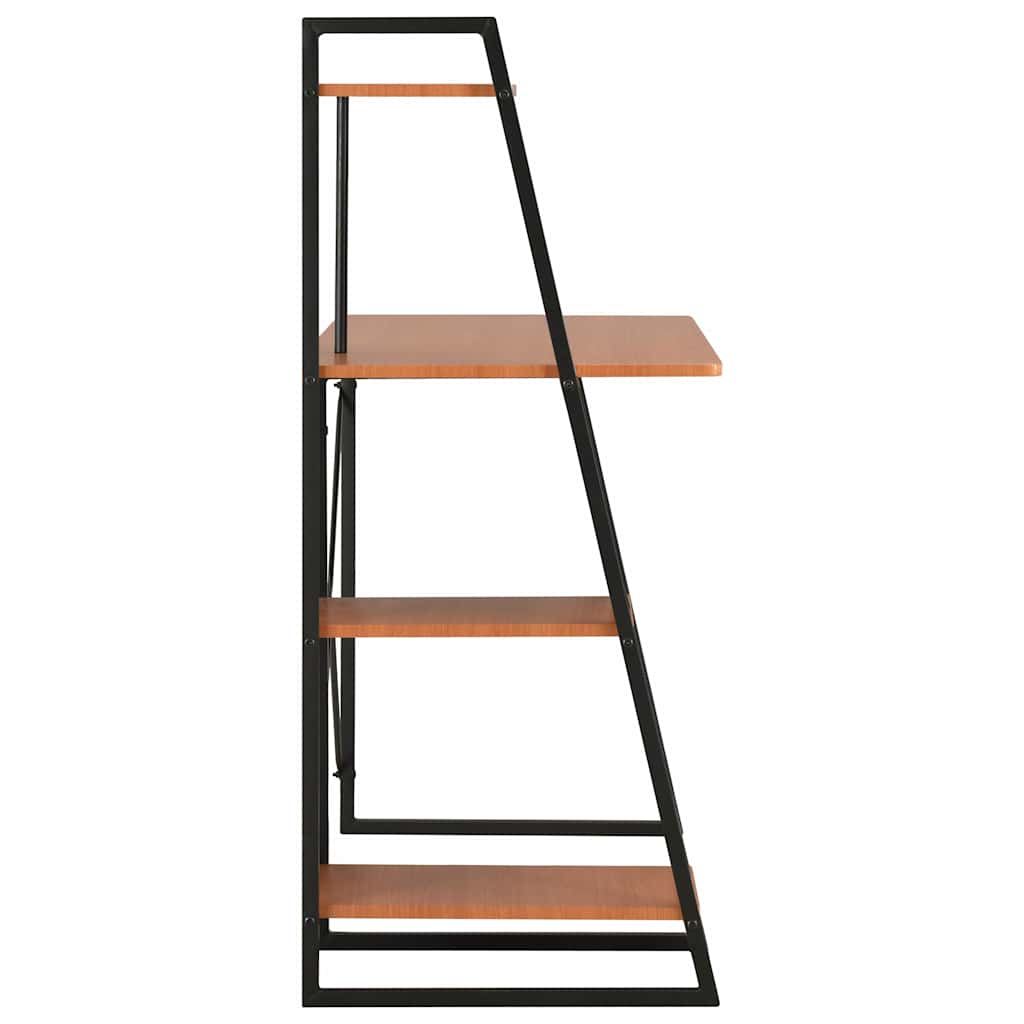 20285 vidaXL Desk with Shelving Unit Black and Brown 102x50x117 cm