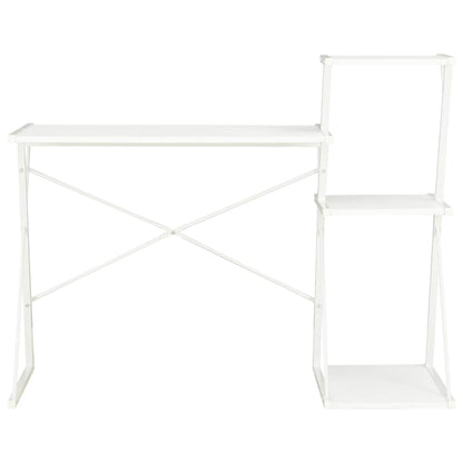 20287 vidaXL Desk with Shelf White 116x50x93 cm