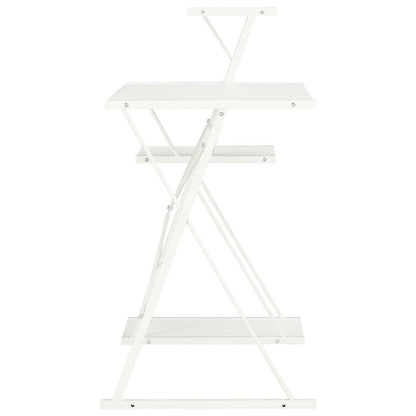20287 vidaXL Desk with Shelf White 116x50x93 cm