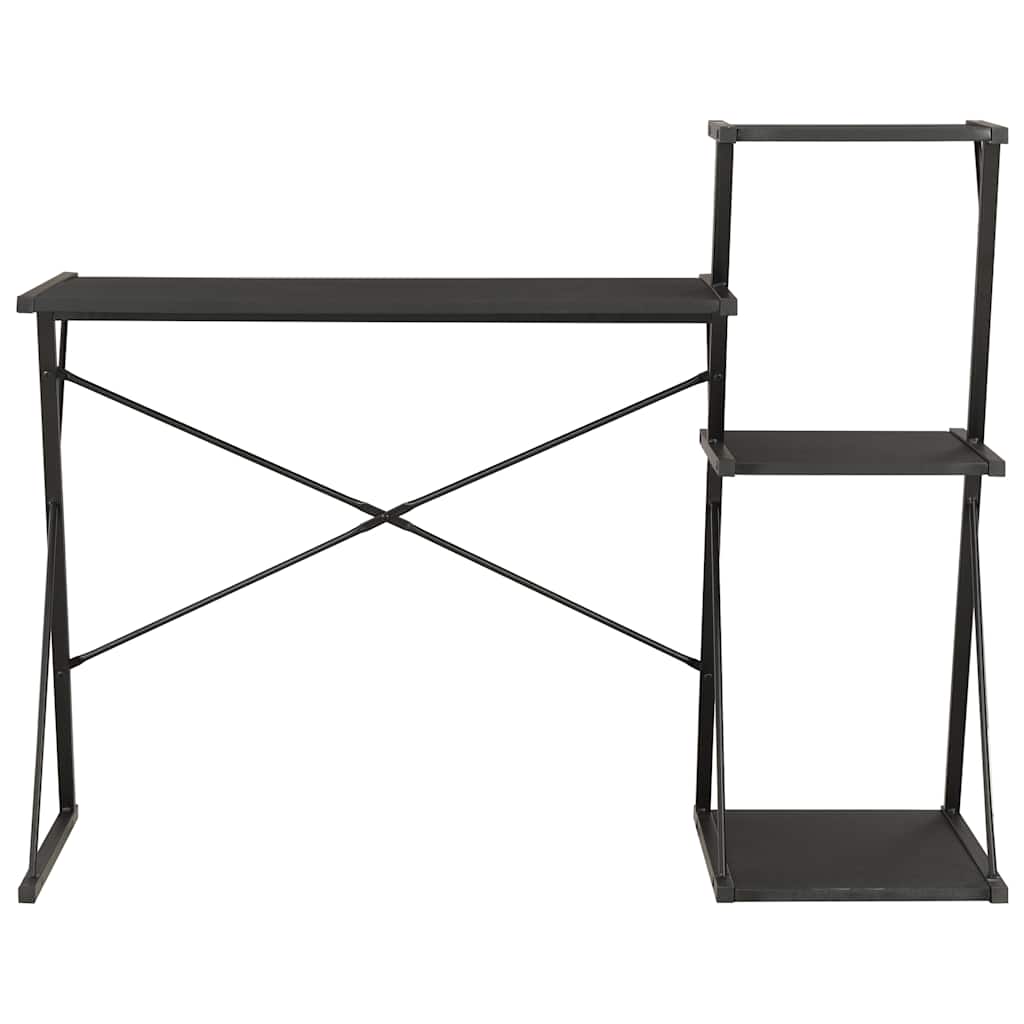 20288 vidaXL Desk with Shelf Black 116x50x93 cm
