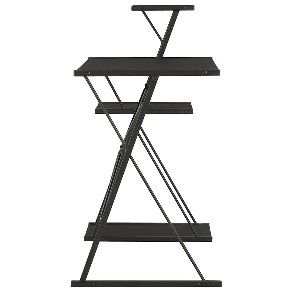 20288 vidaXL Desk with Shelf Black 116x50x93 cm