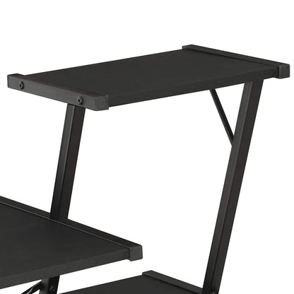 20288 vidaXL Desk with Shelf Black 116x50x93 cm