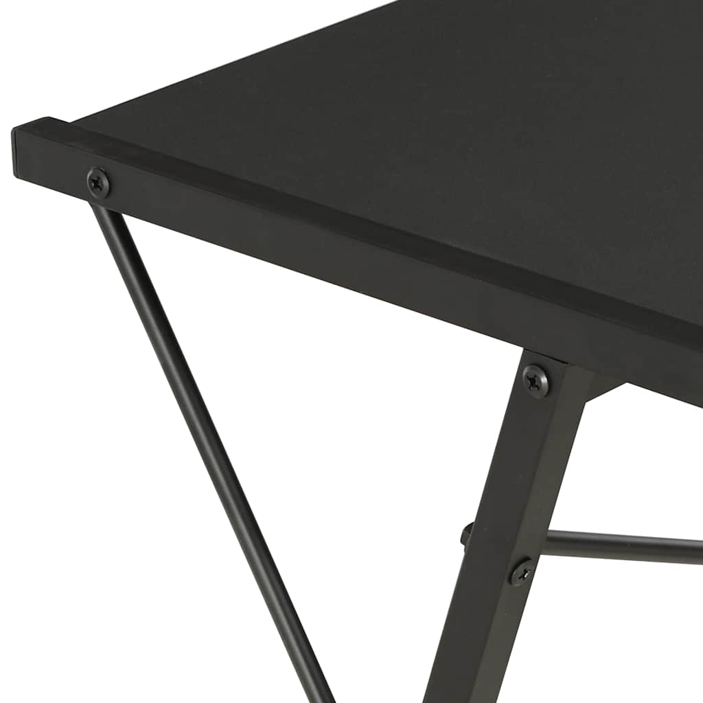 20288 vidaXL Desk with Shelf Black 116x50x93 cm