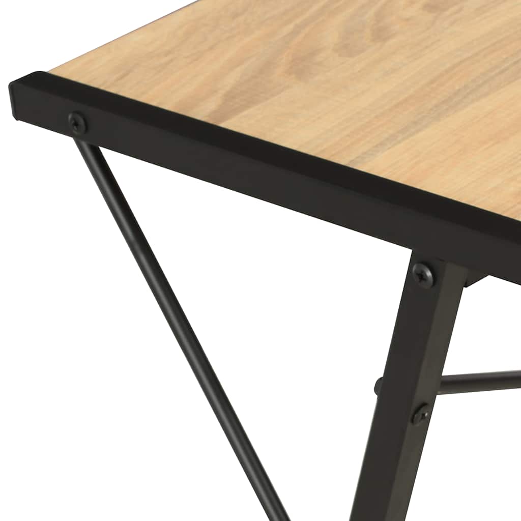 20289 vidaXL Desk with Shelf Black and Oak 116x50x93 cm
