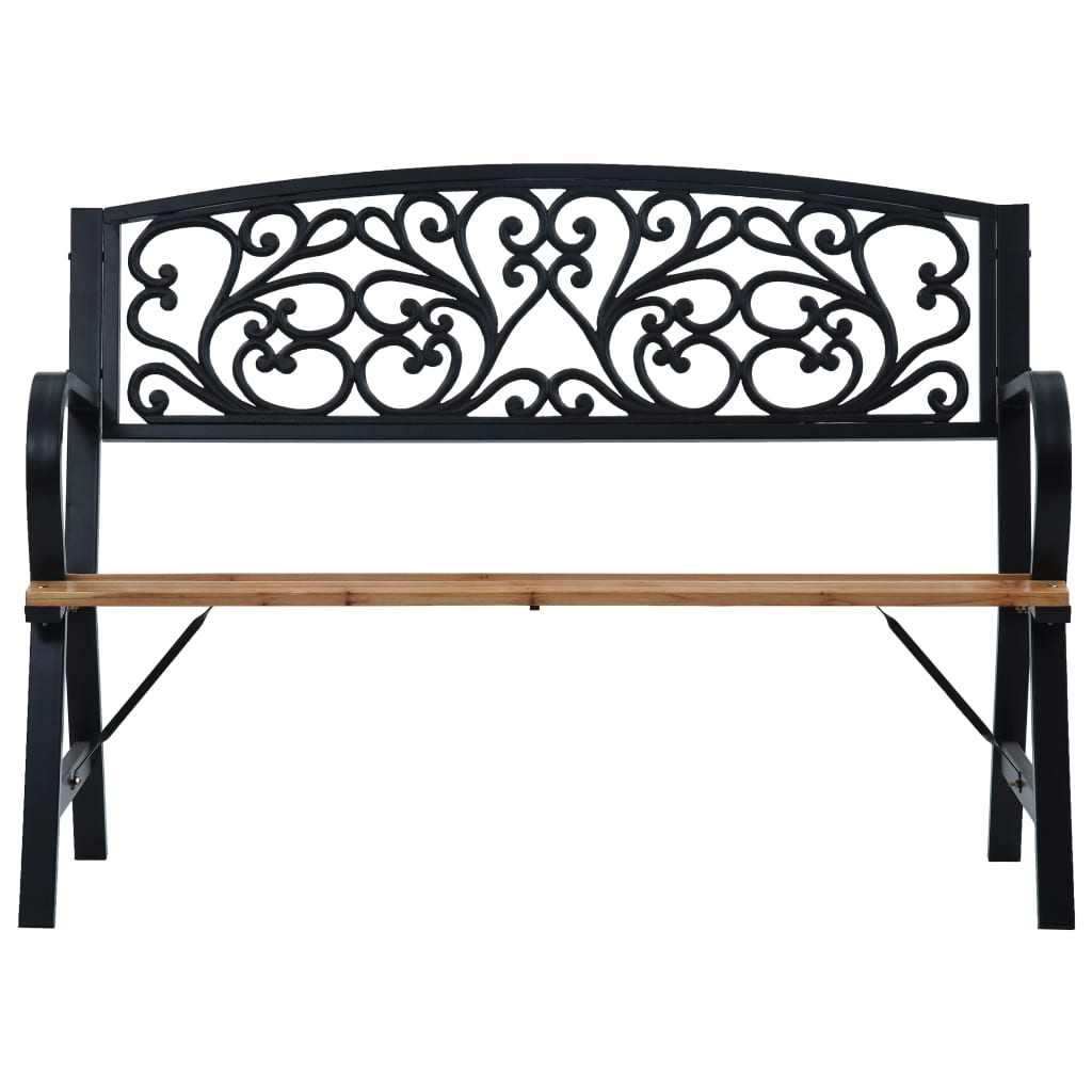 vidaXL Garden Bench 120 cm Wood - Black