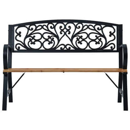 vidaXL Garden Bench 120 cm Wood - Black