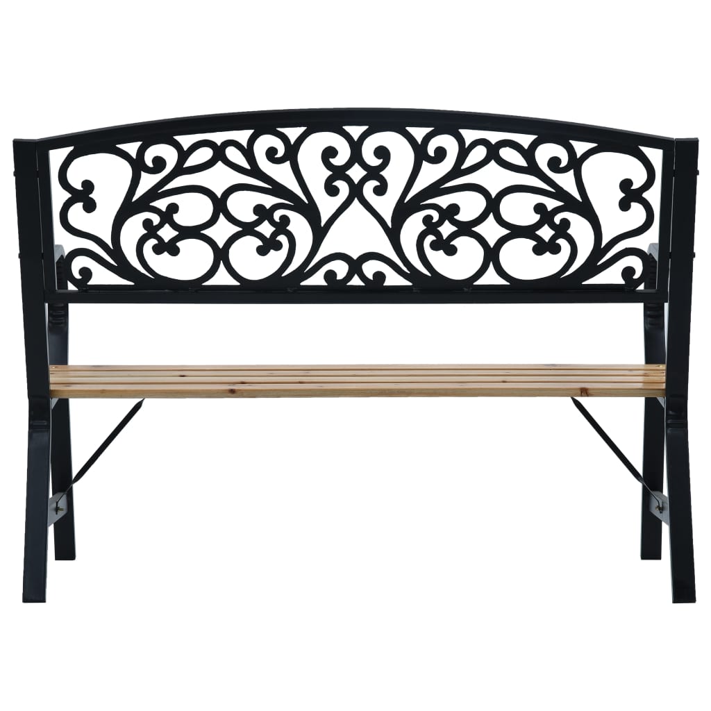 vidaXL Garden Bench 120 cm Wood - Black
