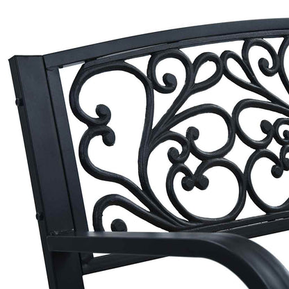 vidaXL Garden Bench 120 cm Wood - Black