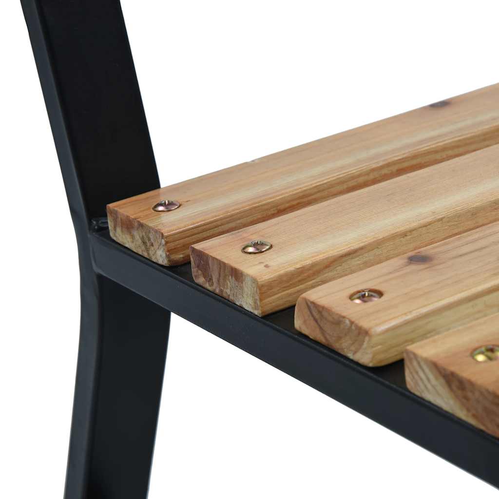 vidaXL Garden Bench 120 cm Wood - Black