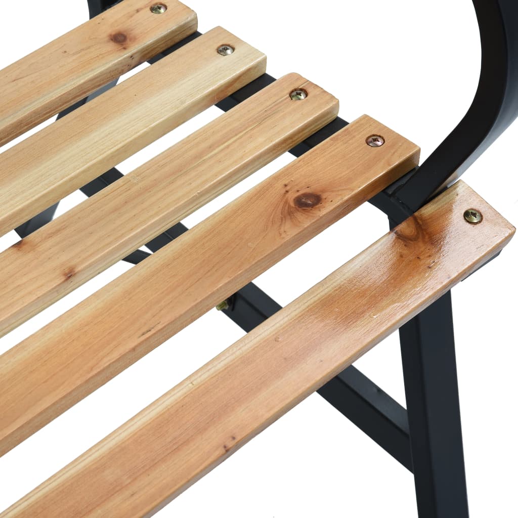 vidaXL Garden Bench 120 cm Wood - Black