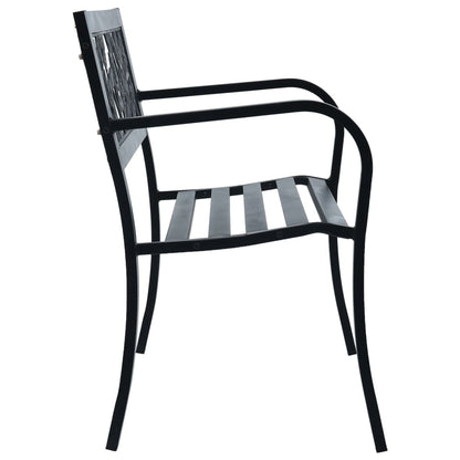 vidaXL Garden Bench 125 cm Black Steel - 31147