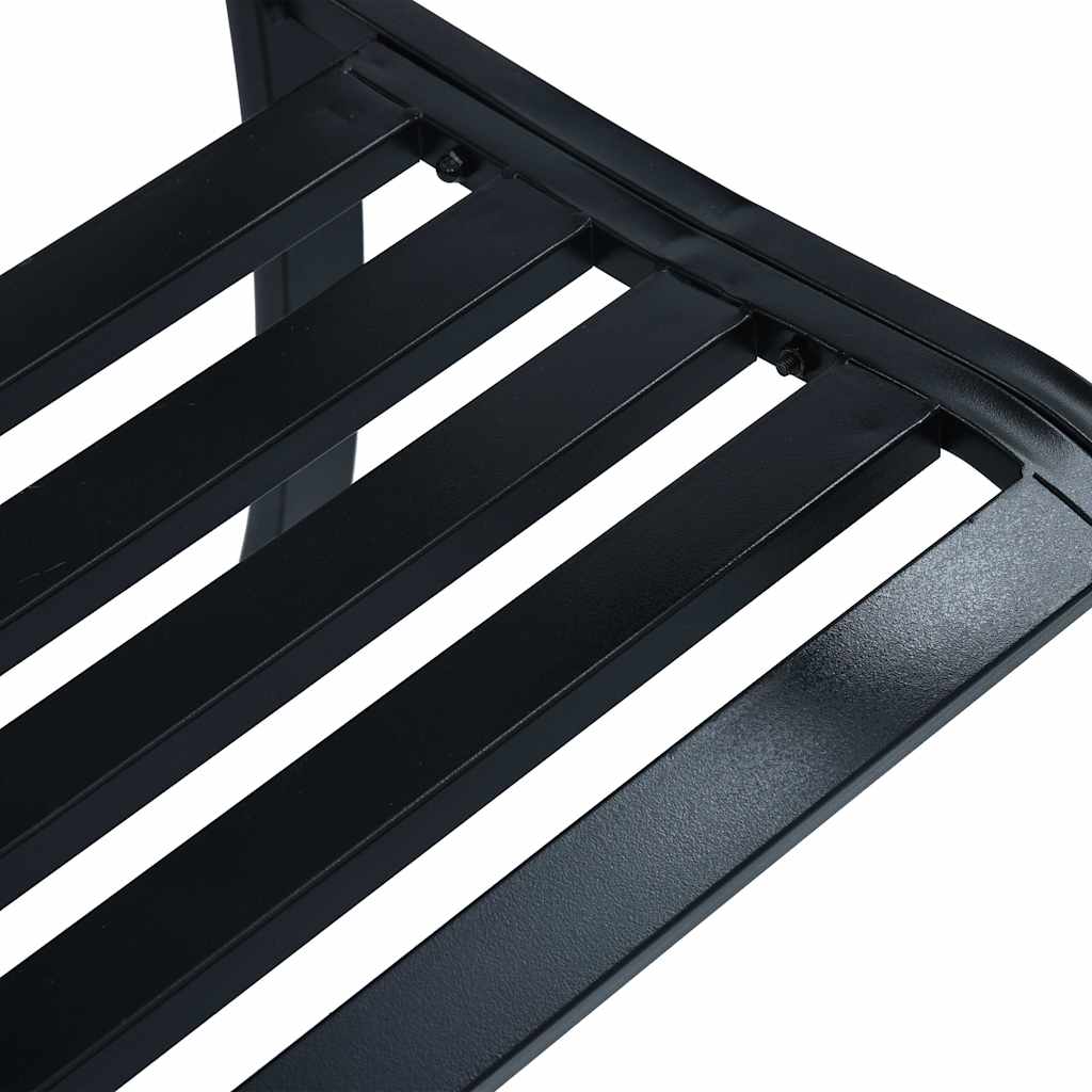 vidaXL Garden Bench 125 cm Black Steel - 31148