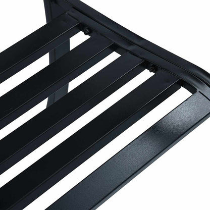 vidaXL Garden Bench 125 cm Black Steel - 31148