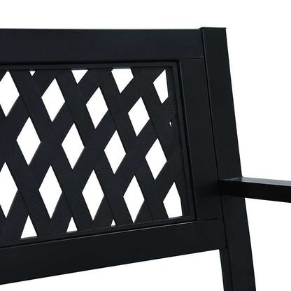 vidaXL Garden Bench 125 cm Black Steel - 31148