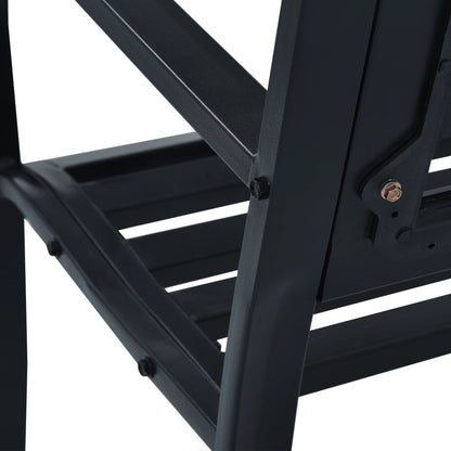 vidaXL Garden Bench 125 cm Black Steel - 31148