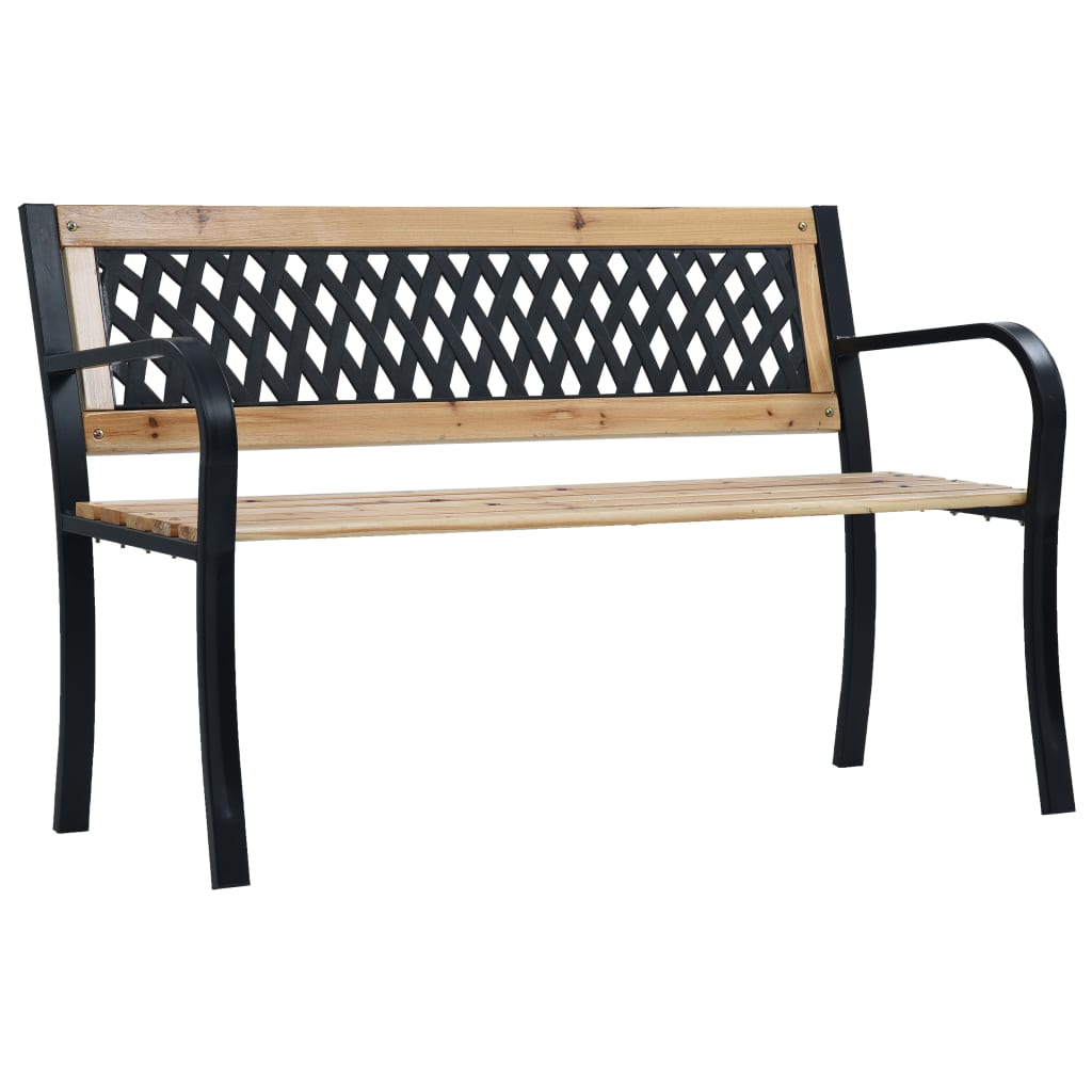 vidaXL Garden Bench 120 cm Wood - Brown - 120 x 53 x 77 cm