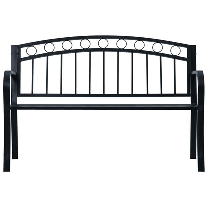 vidaXL Garden Bench 125 cm Black Steel - 31172