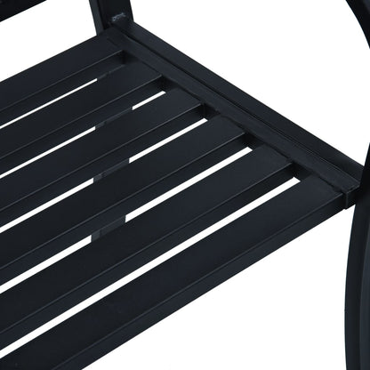 vidaXL Garden Bench 125 cm Black Steel - 31172