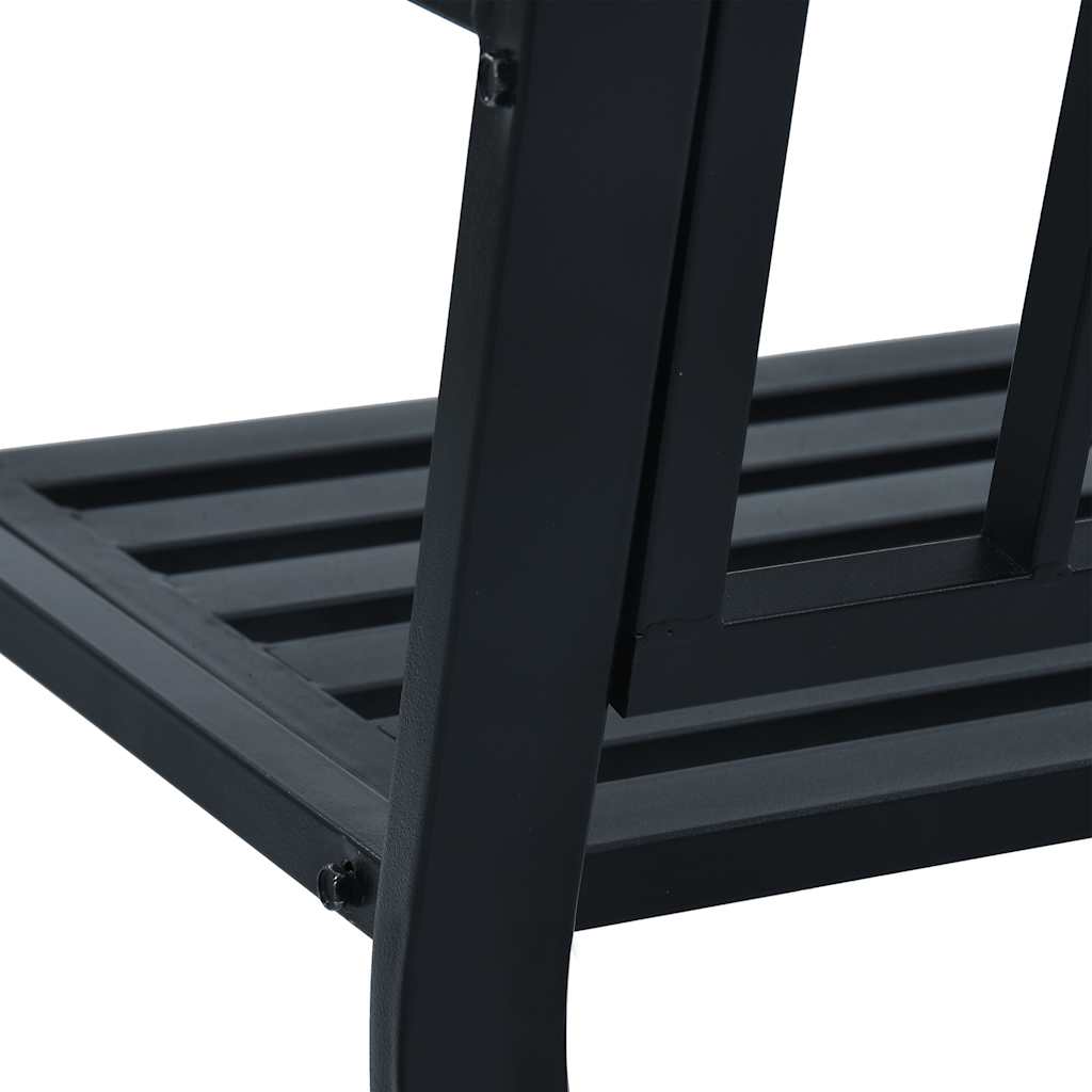vidaXL Garden Bench 125 cm Black Steel - 31172