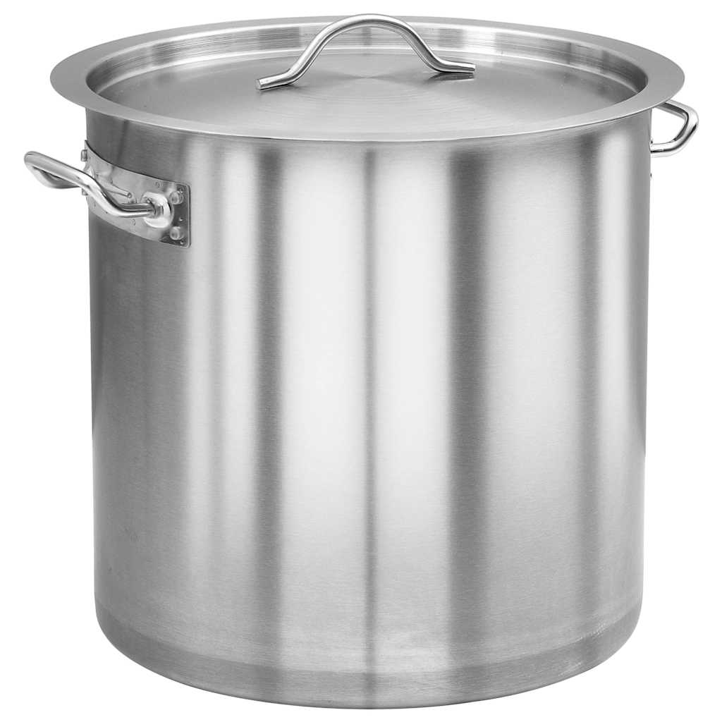 vidaXL Stock Pot 26 L 32x32 cm Stainless Steel - Silver - 32 cm