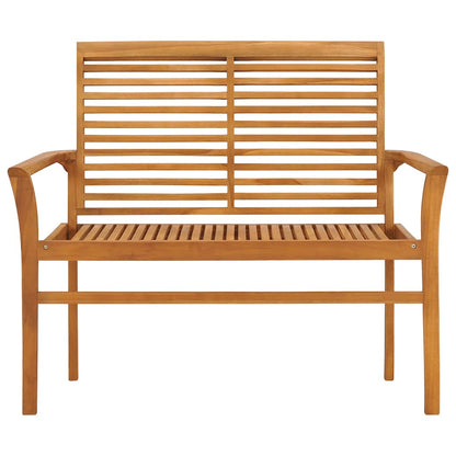 vidaXL Garden Bench 112 cm Solid Teak Wood - Brown