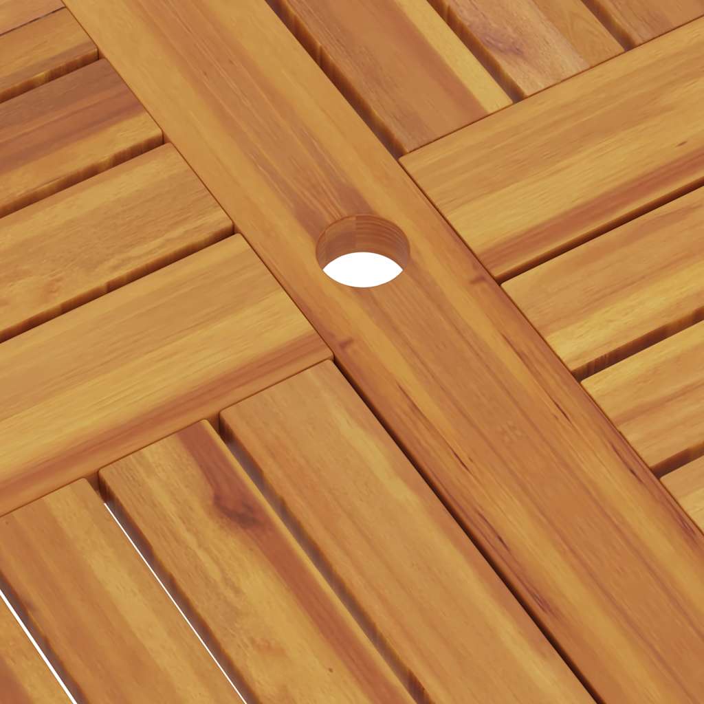 vidaXL Folding Garden Table 85x85x76 cm Solid Teak Wood - Brown