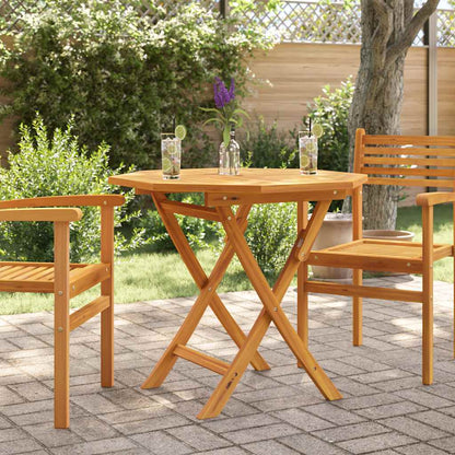 vidaXL Folding Garden Table 85x85x76 cm Solid Teak Wood - Brown