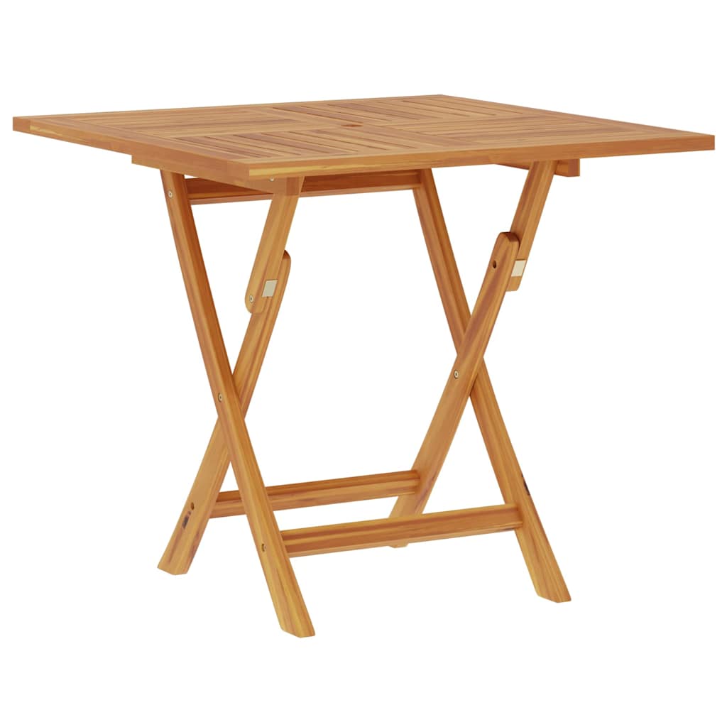 vidaXL Folding Garden Table 85x85x76 cm Solid Teak Wood - Brown - 27644