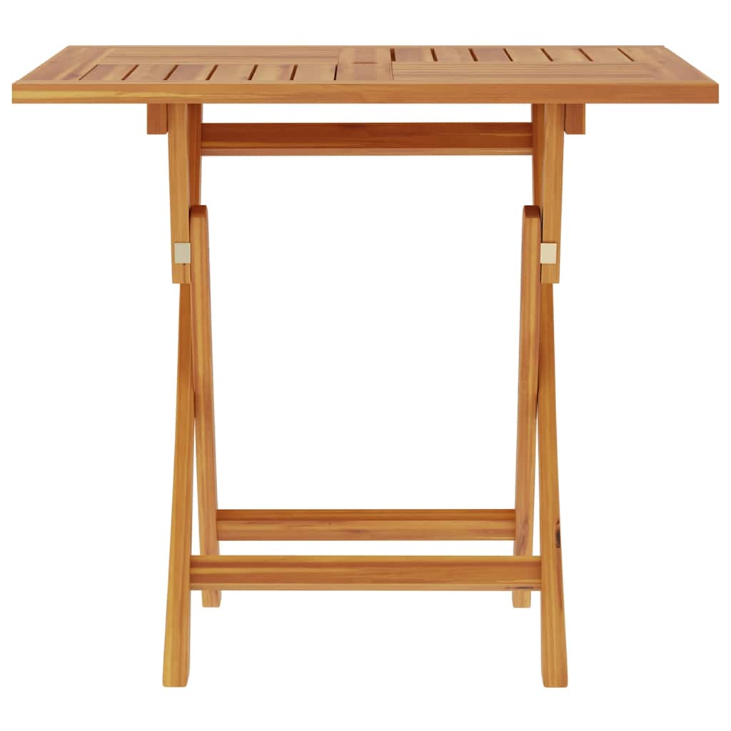 vidaXL Folding Garden Table 85x85x76 cm Solid Teak Wood - Brown - 27644