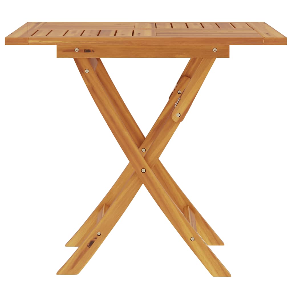 vidaXL Folding Garden Table 85x85x76 cm Solid Teak Wood - Brown - 27644