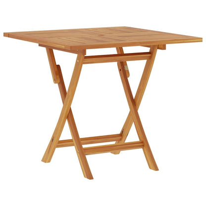 vidaXL Folding Garden Table 85x85x76 cm Solid Teak Wood - Brown - 27644