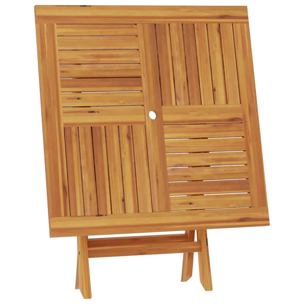 vidaXL Folding Garden Table 85x85x76 cm Solid Teak Wood - Brown - 27644