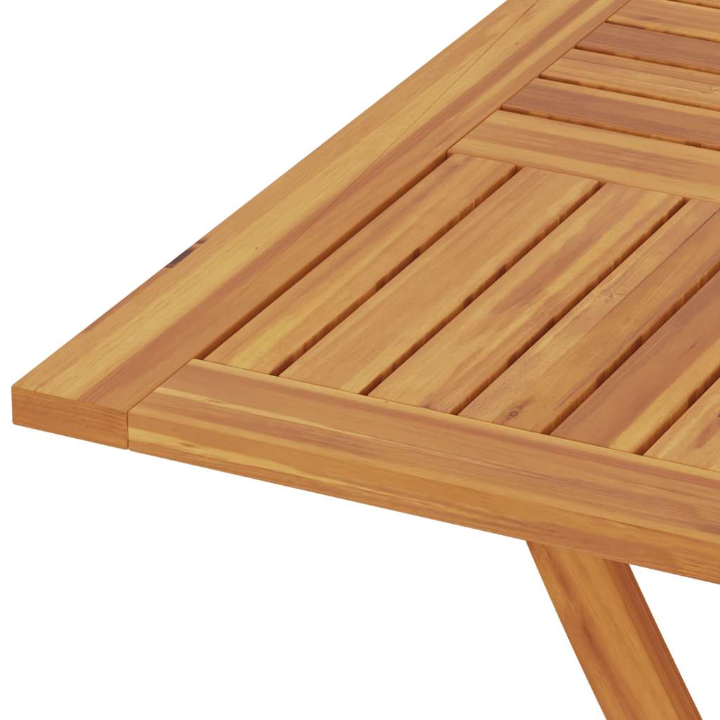 vidaXL Folding Garden Table 85x85x76 cm Solid Teak Wood - Brown - 27644