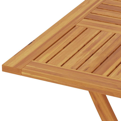 vidaXL Folding Garden Table 85x85x76 cm Solid Teak Wood - Brown - 27644