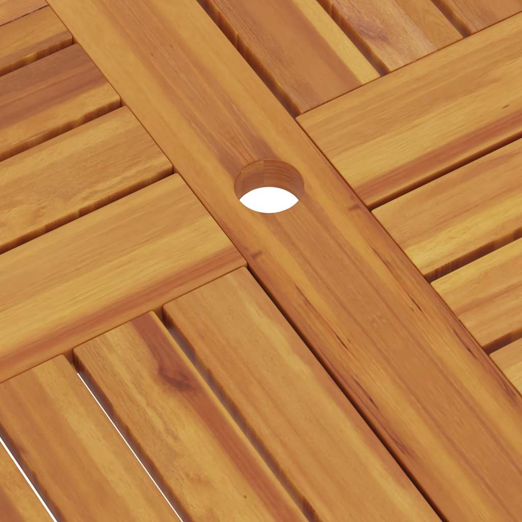 vidaXL Folding Garden Table 85x85x76 cm Solid Teak Wood - Brown - 27644