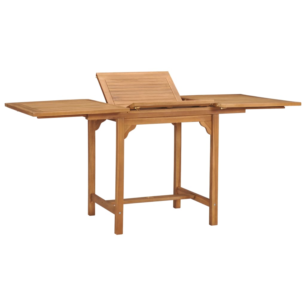 vidaXL Extending Garden Table (110-160)x80x75cm Solid Teak Wood - Brown